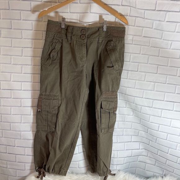 CAbi Driftwood Brown Cargo Pants #868 Sz 8 - Picture 1 of 10